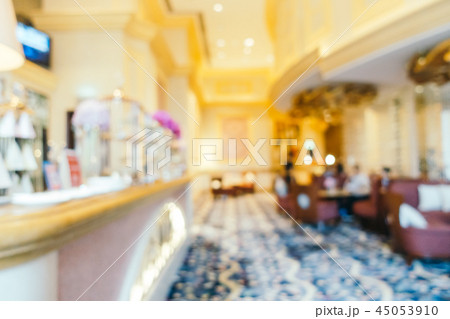 Abstract blur and defocused hotel lobby interior 45053910