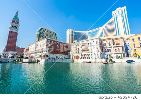 Beautiful architecture building of venetian and other hotel resort and casino Beautiful architecture building of venetian and other hotel resort and casino 45054726