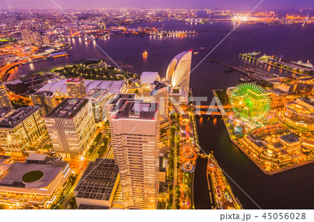 Beautiful building and architecture in Yokohama city skyline 45056028