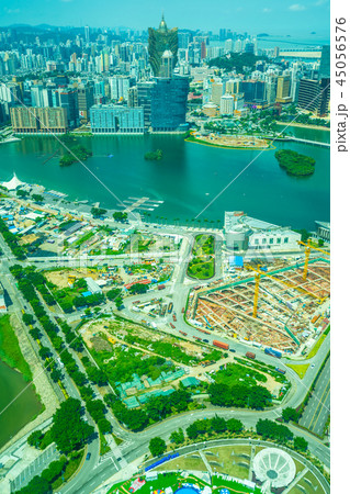 Beautiful architecture building cityscape in macau Beautiful architecture building cityscape in macau 45056576