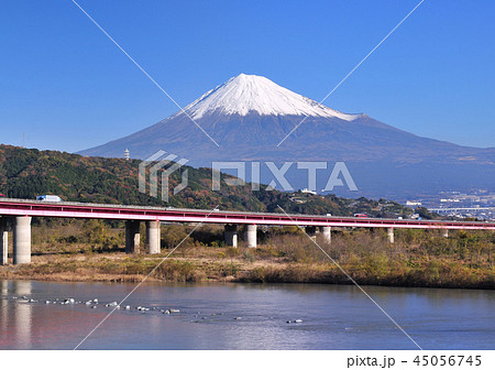 東名富士川橋と富士山-6329 東名富士川橋と富士山-6329 45056745
