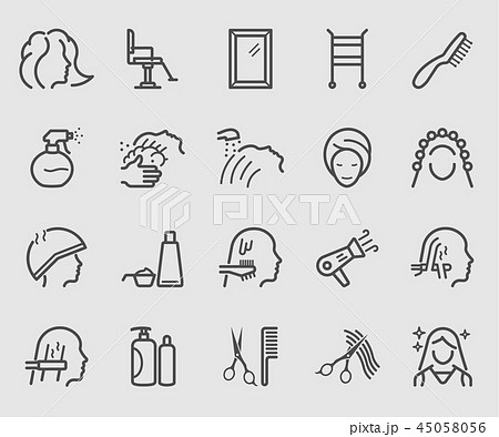 Line icons set for Hair Salon 45058056