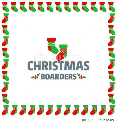 Christmas border of socks vector 45058509