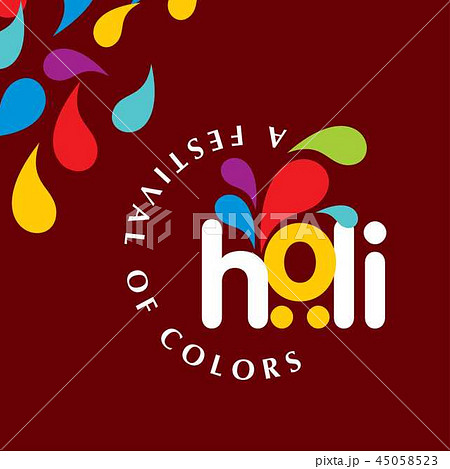 happy holi festival holi color drops  45058523