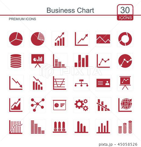 Business chart icons set vector Business chart icons set vector 45058526
