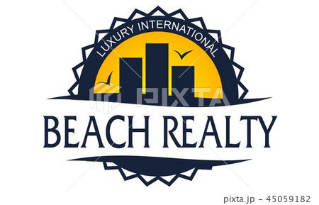 Beach Realty Logo Design Template Vector Beach Realty Logo Design Template Vector 45059182
