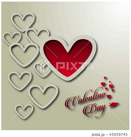 Valentine's day card with heart Valentine's day card with heart 45059745