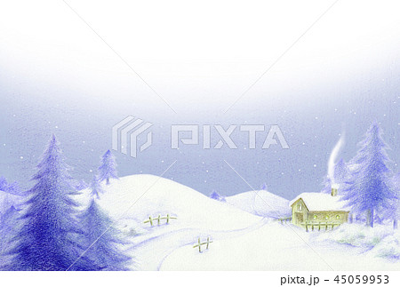 冬 風景 雪のイラスト素材