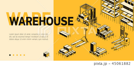 Vector 3d isometric site template - warehouse, storage 45061882