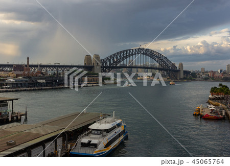 View of Sydney Harbour Bridge and boats. View of Sydney Harbour Bridge and boats. 45065764