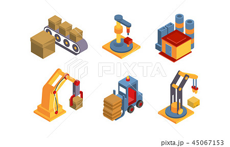 Warehouse Elements Set Intelligent のイラスト素材