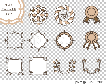 Hand-painted round frame material 45067903