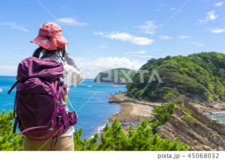 神秘の無人島、友ヶ島を山ガールが行く！（和歌山県和歌山市加太）※作品コメント欄に撮影位置あり 45068032