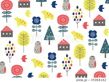 Colorful Nordic Pattern Stock Illustration