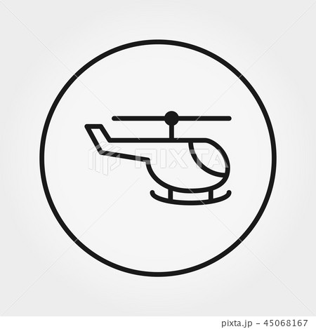 Helicopter. Toy. Universal Icon. Vector. Editable Thin line. 45068167