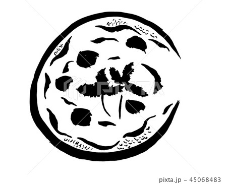 筆で描く料理　イラスト　親子丼 45068483