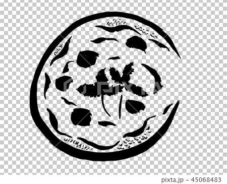 筆で描く料理　イラスト　親子丼 45068483