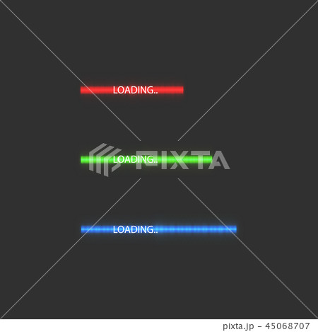 Progress loading bar with lighting. Concept technology. Vector illustration 45068707