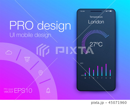 Mobile phone application for analytics. Stock vector Mobile phone application for analytics. Stock vector 45071960