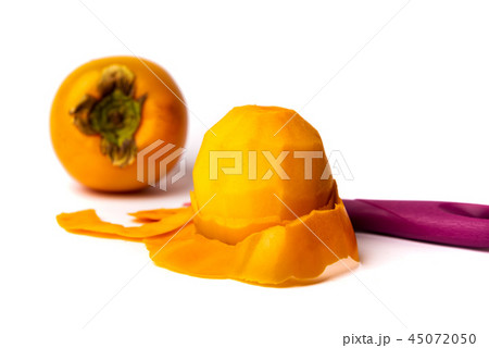 Persimmon kaki fruit isolated on white 45072050