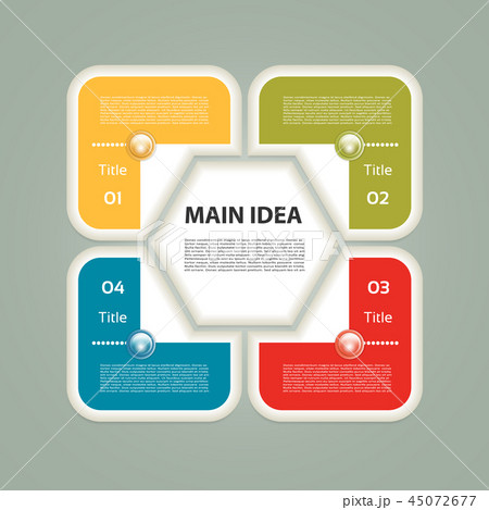 Infographic Template for Business 4  steps diagram 45072677