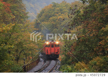 紅葉の只見線 45072729