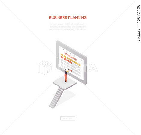 Business planning - modern isometric vector web banner 45073406