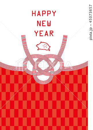 亥年-年賀状テンプレート 亥年-年賀状テンプレート 45073657