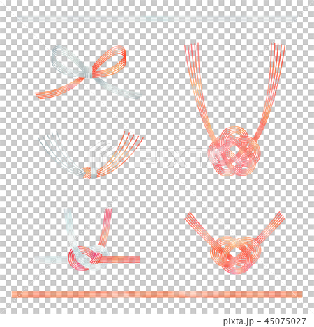 Mizuhiki knot (red and white) 45075027