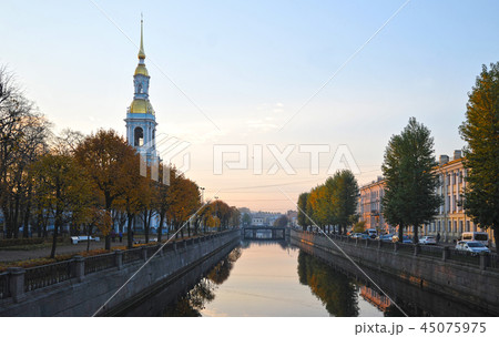 view of the Kryukov canal in the morning 45075975