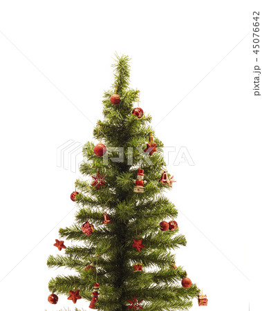 Christmas tree with red decorations Christmas tree with red decorations 45076642