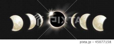 Vector illustration set of moon phases 45077158