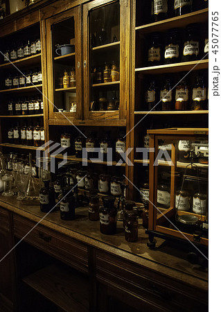 Old pharmacy with medicines Old pharmacy with medicines 45077765