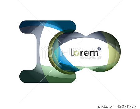 Abstract geometric design logo made of flowing elements Abstract geometric design logo made of flowing elements 45078727