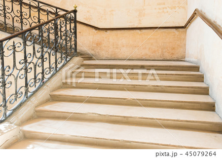 Marble staircase with stairs Marble staircase with stairs 45079264