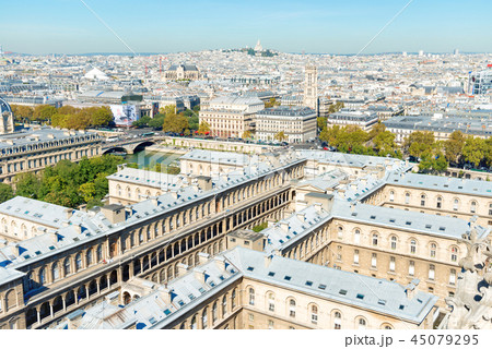 Paris cityscape with aerial architecture Paris cityscape with aerial architecture 45079295