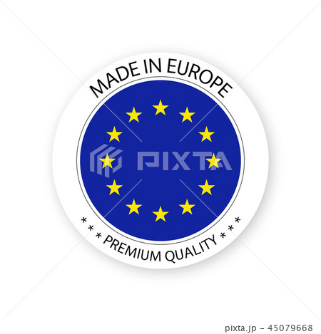 Modern vector Made in Europe label 45079668