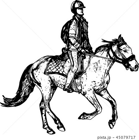 horse riding sketch drawing horse riding sketch drawing 45079717