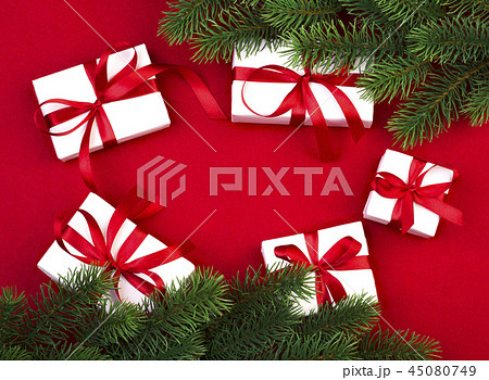 White gift boxes White gift boxes 45080749