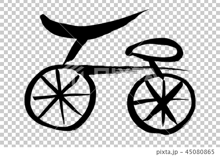 筆絵 自転車のイラスト素材