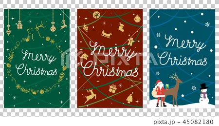 オシャレなクリスマスカードのイラストのイラスト素材 45082180 Pixta