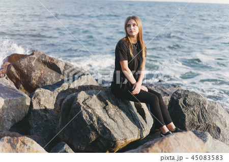 girl by the sea girl by the sea 45083583