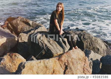 girl by the sea girl by the sea 45083586