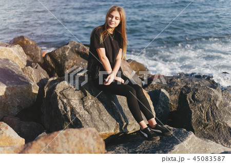 girl by the sea girl by the sea 45083587