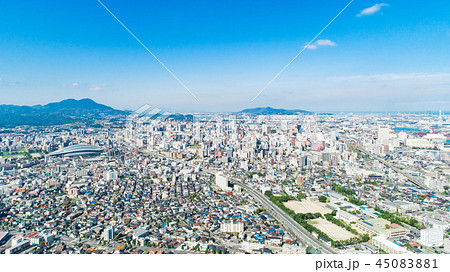 福岡県　街並み　北九州市 45083881