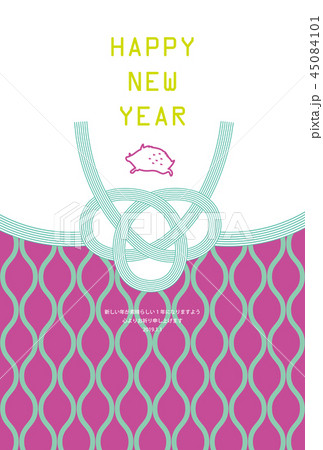 亥年-年賀状テンプレート 45084101