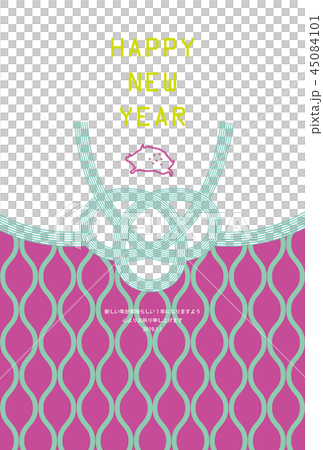 亥年-年賀状テンプレート 45084101