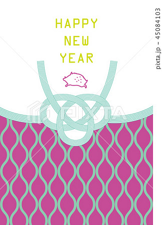 亥年-年賀状テンプレート 45084103