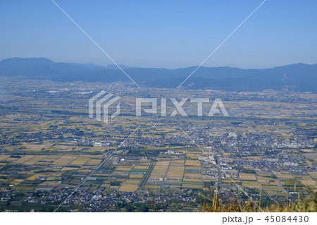 福岡耳納連山から見る筑後平野 45084430