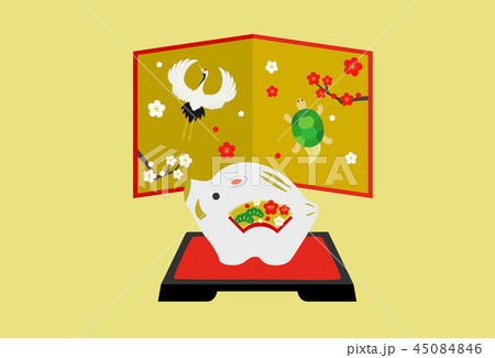 亥年　年賀状テンプレート 45084846